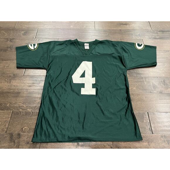 Vintage 90s NFL Mens Green Bay Packers Brett Farve #4 Football Jersey Size L - Picture 2 of 10